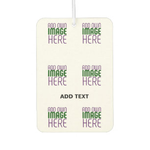 MODERN EDITABLE SIMPLE WHITE IMAGE TEXT TEMPLATE AIR FRESHENER