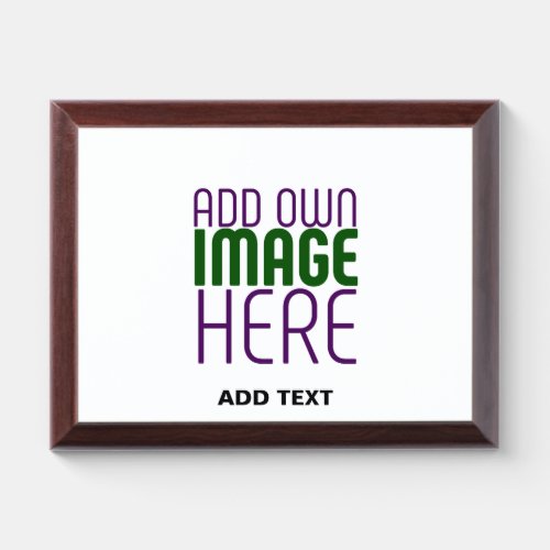 MODERN EDITABLE SIMPLE WHITE IMAGE TEXT TEMPLATE AWARD PLAQUE