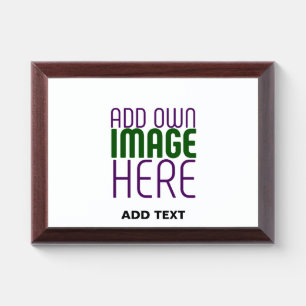 MODERN EDITABLE SIMPLE WHITE IMAGE TEXT TEMPLATE AWARD PLAQUE