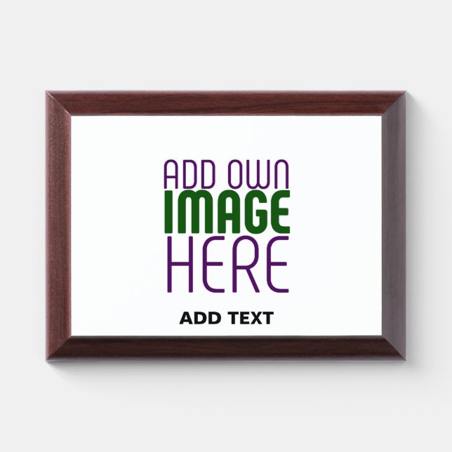 MODERN EDITABLE SIMPLE WHITE IMAGE TEXT TEMPLATE AWARD PLAQUE (Horizontal)