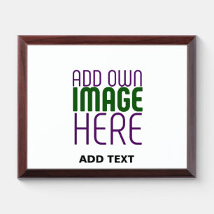 MODERN EDITABLE SIMPLE WHITE IMAGE TEXT TEMPLATE AWARD PLAQUE