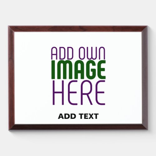 MODERN EDITABLE SIMPLE WHITE IMAGE TEXT TEMPLATE AWARD PLAQUE