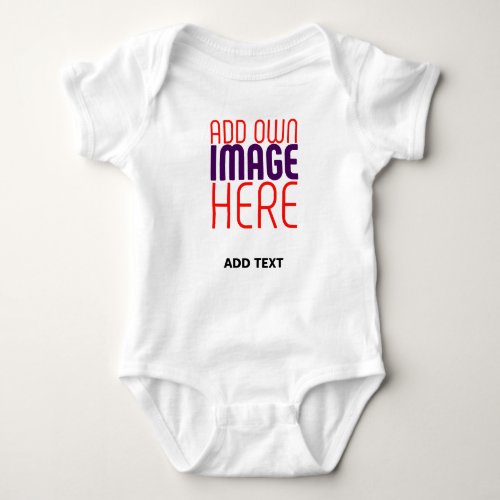 MODERN EDITABLE SIMPLE WHITE IMAGE TEXT TEMPLATE BABY BODYSUIT