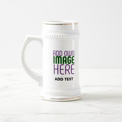MODERN EDITABLE SIMPLE WHITE IMAGE TEXT TEMPLATE BEER STEIN