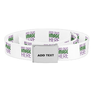MODERN EDITABLE SIMPLE WHITE IMAGE TEXT TEMPLATE BELT