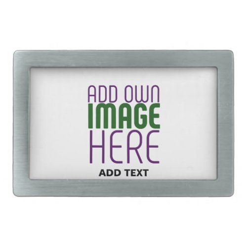 MODERN EDITABLE SIMPLE WHITE IMAGE TEXT TEMPLATE BELT BUCKLE