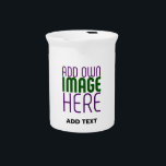 MODERN EDITABLE SIMPLE WHITE IMAGE TEXT TEMPLATE BEVERAGE PITCHER<br><div class="desc">THIS IS A DESIGN FITTING FOR CUSTOMERS.YOU CAN CHANGE, RESIZE OR ADD LOGO, PHOTO, TEXT AND COLOURS THE WAY YOU WANT.THANK YOU.</div>