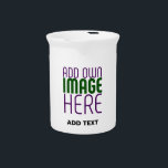 MODERN EDITABLE SIMPLE WHITE IMAGE TEXT TEMPLATE BEVERAGE PITCHER<br><div class="desc">THIS IS A DESIGN FITTING FOR CUSTOMERS.YOU CAN CHANGE, RESIZE OR ADD LOGO, PHOTO, TEXT AND COLOURS THE WAY YOU WANT.THANK YOU.</div>