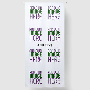 MODERN EDITABLE SIMPLE WHITE IMAGE TEXT TEMPLATE BLACKOUT CURTAINS