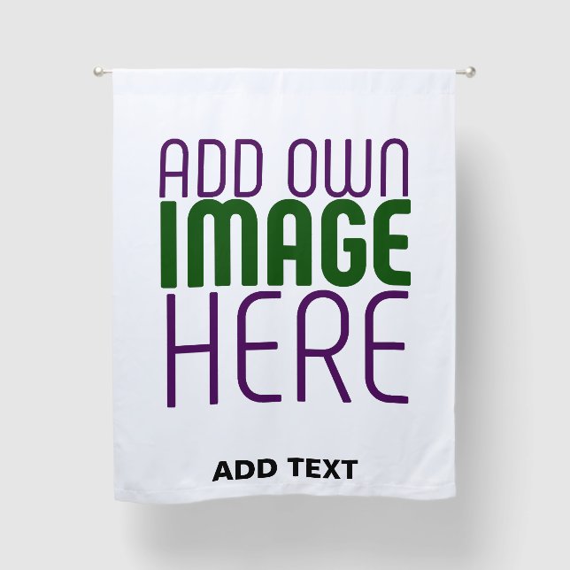 MODERN EDITABLE SIMPLE WHITE IMAGE TEXT TEMPLATE BLACKOUT CURTAINS (Front)