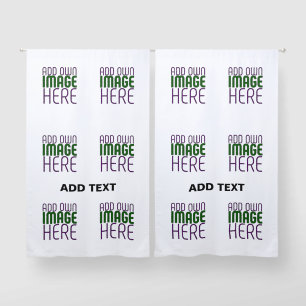 MODERN EDITABLE SIMPLE WHITE IMAGE TEXT TEMPLATE BLACKOUT CURTAINS