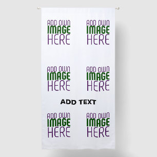 MODERN EDITABLE SIMPLE WHITE IMAGE TEXT TEMPLATE BLACKOUT CURTAINS