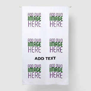 MODERN EDITABLE SIMPLE WHITE IMAGE TEXT TEMPLATE BLACKOUT CURTAINS