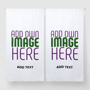 MODERN EDITABLE SIMPLE WHITE IMAGE TEXT TEMPLATE BLACKOUT CURTAINS