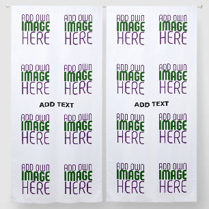 MODERN EDITABLE SIMPLE WHITE IMAGE TEXT TEMPLATE BLACKOUT CURTAINS