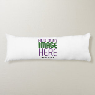 MODERN EDITABLE SIMPLE WHITE IMAGE TEXT TEMPLATE BODY PILLOW