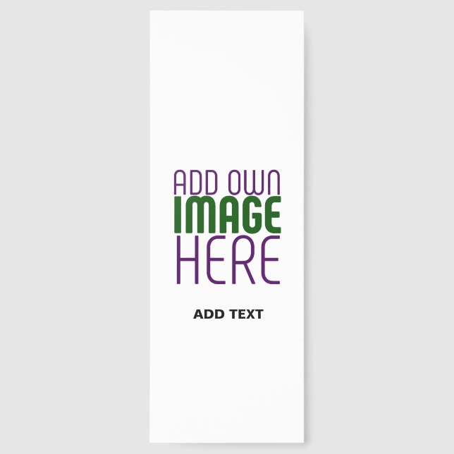 MODERN EDITABLE SIMPLE WHITE IMAGE TEXT TEMPLATE BOOKMARKS (Front)