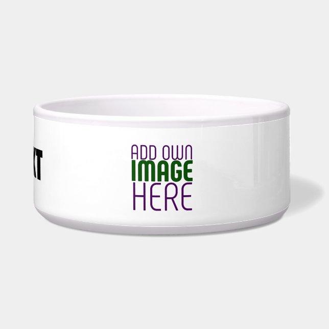 MODERN EDITABLE SIMPLE WHITE IMAGE TEXT TEMPLATE BOWL (Front)