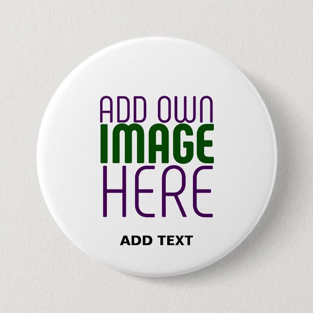 MODERN EDITABLE SIMPLE WHITE IMAGE TEXT TEMPLATE BUTTON (Front)