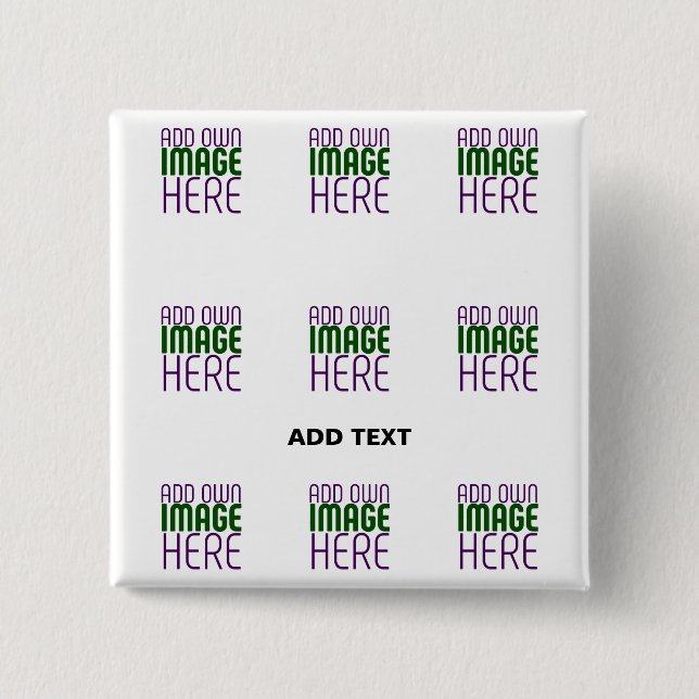 MODERN EDITABLE SIMPLE WHITE IMAGE TEXT TEMPLATE BUTTON (Front)