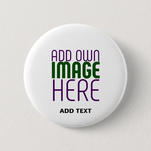 MODERN EDITABLE SIMPLE WHITE IMAGE TEXT TEMPLATE BUTTON (Front)