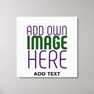 MODERN EDITABLE SIMPLE WHITE IMAGE TEXT TEMPLATE CANVAS PRINT