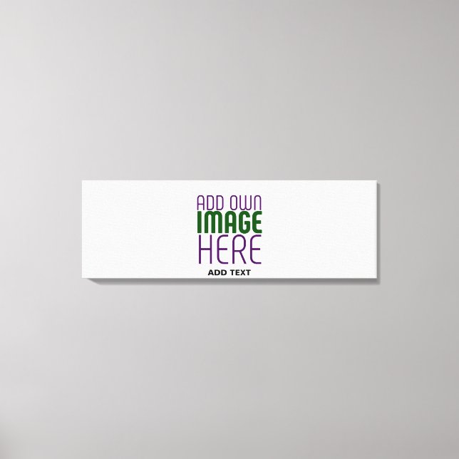 MODERN EDITABLE SIMPLE WHITE IMAGE TEXT TEMPLATE CANVAS PRINT (Front)