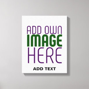 MODERN EDITABLE SIMPLE WHITE IMAGE TEXT TEMPLATE CANVAS PRINT
