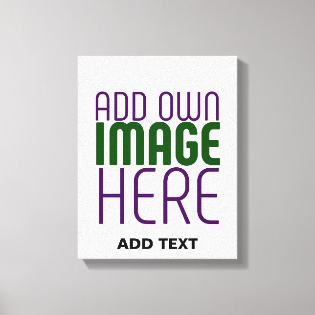 MODERN EDITABLE SIMPLE WHITE IMAGE TEXT TEMPLATE CANVAS PRINT (Front)