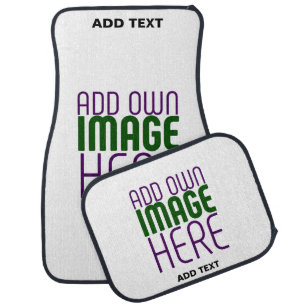 MODERN EDITABLE SIMPLE WHITE IMAGE TEXT TEMPLATE CAR FLOOR MAT
