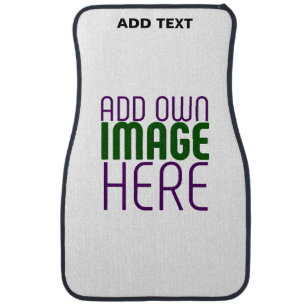 MODERN EDITABLE SIMPLE WHITE IMAGE TEXT TEMPLATE CAR FLOOR MAT