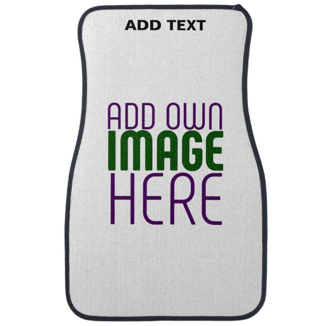 MODERN EDITABLE SIMPLE WHITE IMAGE TEXT TEMPLATE CAR FLOOR MAT (Front)