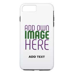 MODERN EDITABLE SIMPLE WHITE IMAGE TEXT TEMPLATE iPhone 8 PLUS/7 PLUS CASE