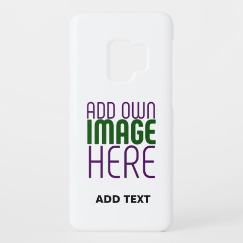 MODERN EDITABLE SIMPLE WHITE IMAGE TEXT TEMPLATE Case_Mate SAMSUNG GALAXY S9 CASE