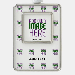 MODERN EDITABLE SIMPLE WHITE IMAGE TEXT TEMPLATE CHRISTMAS ORNAMENT