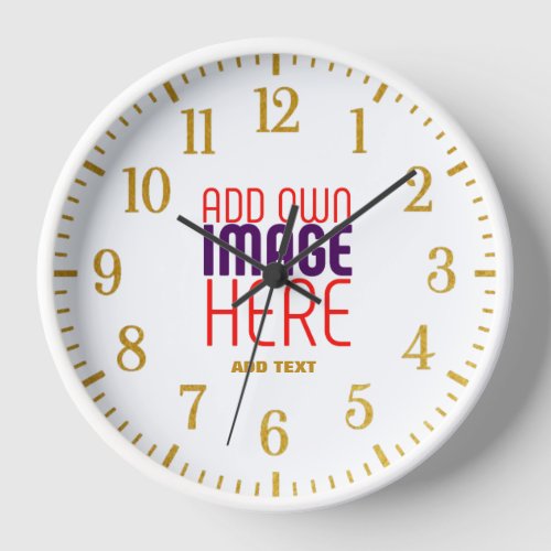 MODERN EDITABLE SIMPLE WHITE IMAGE TEXT TEMPLATE CLOCK