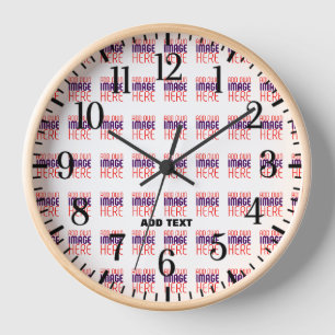 MODERN EDITABLE SIMPLE WHITE IMAGE TEXT TEMPLATE CLOCK