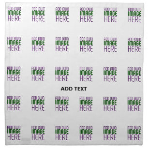MODERN EDITABLE SIMPLE WHITE IMAGE TEXT TEMPLATE CLOTH NAPKIN