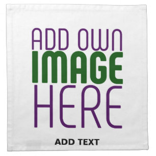 MODERN EDITABLE SIMPLE WHITE IMAGE TEXT TEMPLATE CLOTH NAPKIN