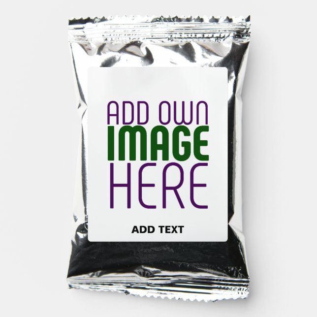 MODERN EDITABLE SIMPLE WHITE IMAGE TEXT TEMPLATE COFFEE DRINK MIX (Front)