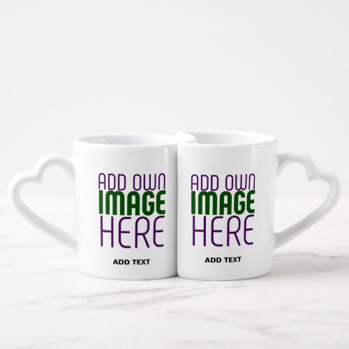 MODERN EDITABLE SIMPLE WHITE IMAGE TEXT TEMPLATE COFFEE MUG SET