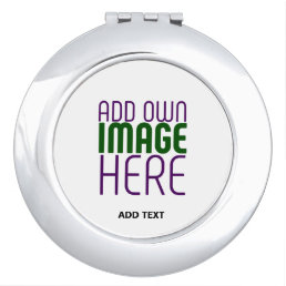 MODERN EDITABLE SIMPLE WHITE IMAGE TEXT TEMPLATE COMPACT MIRROR