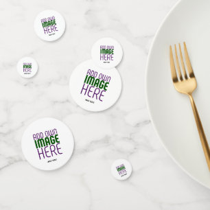 MODERN EDITABLE SIMPLE WHITE IMAGE TEXT TEMPLATE CONFETTI