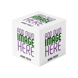 MODERN EDITABLE SIMPLE WHITE IMAGE TEXT TEMPLATE CUBE