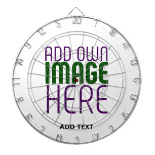MODERN EDITABLE SIMPLE WHITE IMAGE TEXT TEMPLATE DART BOARD