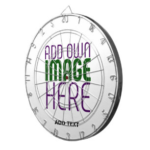 MODERN EDITABLE SIMPLE WHITE IMAGE TEXT TEMPLATE DART BOARD