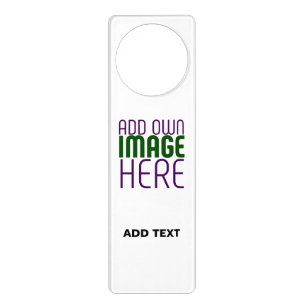 MODERN EDITABLE SIMPLE WHITE IMAGE TEXT TEMPLATE DOOR HANGER
