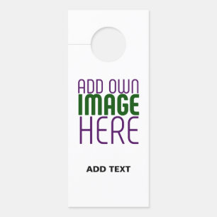 MODERN EDITABLE SIMPLE WHITE IMAGE TEXT TEMPLATE DOOR HANGER