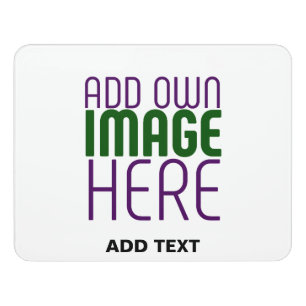 MODERN EDITABLE SIMPLE WHITE IMAGE TEXT TEMPLATE DOOR SIGN