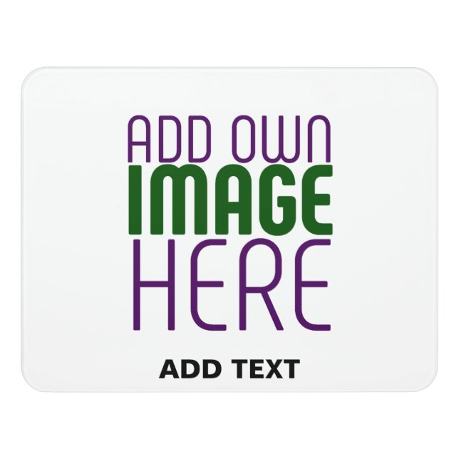 MODERN EDITABLE SIMPLE WHITE IMAGE TEXT TEMPLATE DOOR SIGN (Contemporary Front)